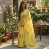 mulmul yellow saree