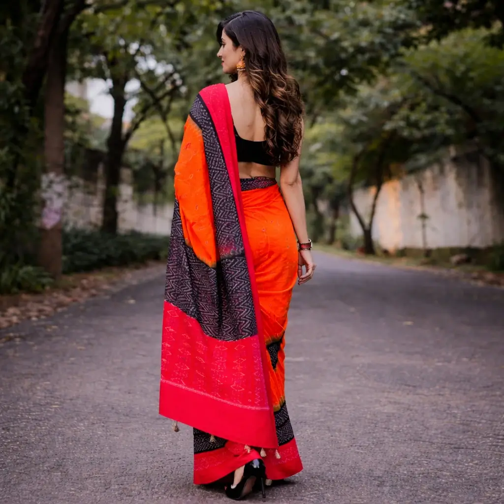 multicolour mul cotton saree